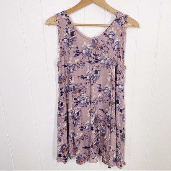 Lush Purple Floral Swing Dress - Picture 2 of 7